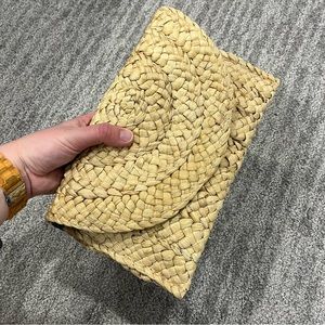 Woven Straw Clutch